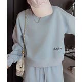 ブルー | シンプルロゴデザインスウェット | aimoha 