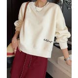 ライトベージュ | シンプルロゴデザインスウェット | aimoha 