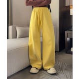 イエロー | ワイドカーブパンツ | aimoha 