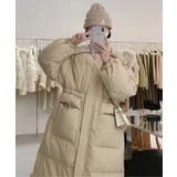 ベージュ | ふわふわフォックスファーフードロングダウン | aimoha