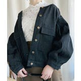 ブラック | オリジナルノーカラーショット丈デニムジャケット | aimoha