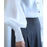 オリジナル光沢感バンドカラーブラウス | aimoha | 詳細画像37