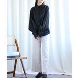 オリジナル光沢感バンドカラーブラウス | aimoha | 詳細画像26