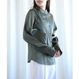 オリジナル光沢感バンドカラーブラウス | aimoha | 詳細画像32