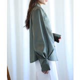 オリジナル光沢感バンドカラーブラウス | aimoha | 詳細画像33