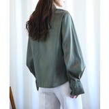 オリジナル光沢感バンドカラーブラウス | aimoha | 詳細画像34