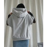 オリジナル英文字刺繍半袖オーバーサイズパーカー | aimoha | 詳細画像10