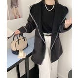 コントラストステッチ ショールカラーダブルウールコート【AW】 | DECADECLASSIC | 詳細画像4