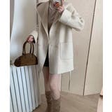 コントラストステッチ ショールカラーダブルウールコート【AW】 | DECADECLASSIC | 詳細画像6