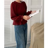 【BANICO】ウエストギャザー フリル袖 シャツブラウス | aimoha | 詳細画像19