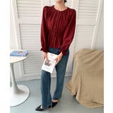 【BANICO】ウエストギャザー フリル袖 シャツブラウス | aimoha | 詳細画像18