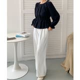 【BANICO】ウエストギャザー フリル袖 シャツブラウス | aimoha | 詳細画像11