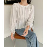 【BANICO】ウエストギャザー フリル袖 シャツブラウス | aimoha | 詳細画像7