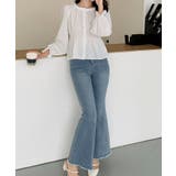 【BANICO】ウエストギャザー フリル袖 シャツブラウス | aimoha | 詳細画像6