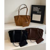 スエード調 ポーチ付き トートバッグ | aimoha  | 詳細画像11 