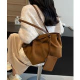 スエード調 ポーチ付き トートバッグ | aimoha  | 詳細画像5 