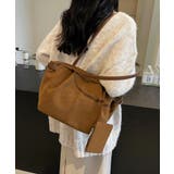 ブラウン | スエード調 ポーチ付き トートバッグ | aimoha 