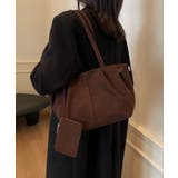 スエード調 ポーチ付き トートバッグ | aimoha  | 詳細画像9 