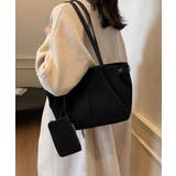 スエード調 ポーチ付き トートバッグ | aimoha  | 詳細画像3 