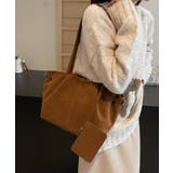 スエード調 ポーチ付き トートバッグ | aimoha  | 詳細画像4 