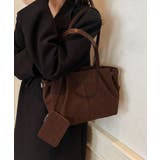 チョコ | スエード調 ポーチ付き トートバッグ | aimoha 