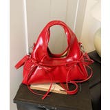 レッド | HOOK for girls 2WAY リボンデザイン フェイクレザー バッグ | HOOK