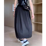 ウォッシュコットンバルーン切り替えロングスカート | aimoha | 詳細画像1