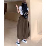 ウォッシュコットンバルーン切り替えロングスカート | aimoha | 詳細画像3