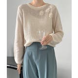 フラワー刺繍セーター 韓国 ライク | aimoha  | 詳細画像13 