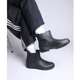 ブラック | 【shoes365】サイドゴアデザイン レインブーツ 長靴 | aimoha men