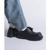 【shoes365】異形スクエアトゥ厚底ドレスシューズ | aimoha men | 詳細画像23
