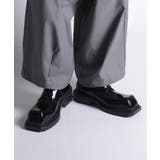 【shoes365】異形スクエアトゥ厚底ドレスシューズ | aimoha men | 詳細画像5