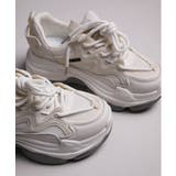 ホワイト | 【shoes365】ダブル紐デザイン厚底メッシュスニーカー | aimoha