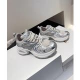 【shoes365】パッチワークデザイン厚底メッシュスニーカー | aimoha | 詳細画像10