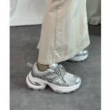 【shoes365】パッチワークデザイン厚底メッシュスニーカー | aimoha | 詳細画像2