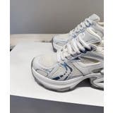 【shoes365】パッチワークデザイン厚底メッシュスニーカー | aimoha | 詳細画像5