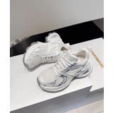 【shoes365】パッチワークデザイン厚底メッシュスニーカー | aimoha | 詳細画像7