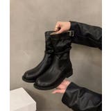 【shoes365】バックル付き 革ブーツ | aimoha | 詳細画像3