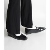 ブラック | 【shoes365】装飾しわベルト付きパンプス | aimoha