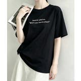 ブラック | メッセージプリントTシャツ | aimoha