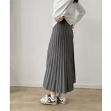 プリーツニットロングスカート | aimoha  | 詳細画像5 