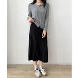 プリーツニットロングスカート | aimoha  | 詳細画像6 