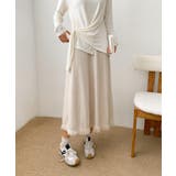 編み柄ニットロングスカート | aimoha  | 詳細画像1 