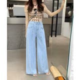 センターライン ワイドデニムパンツ | aimoha | 詳細画像3