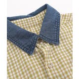 HOOK -select- レトロ調刺繍チェック柄デニム襟長袖シャツ | HOOK | 詳細画像10