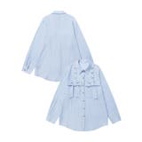 【HOOK】for girls リボンアイレットストライプロングシャツ | HOOK | 詳細画像2 