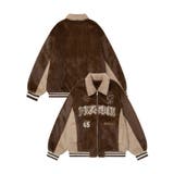 ブラウン | 【HOOK】for girls 配色切り替えボアジャケット | HOOK