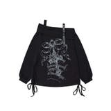 【HOOK】for girls リボンプリントオープンショルダートップス | HOOK | 詳細画像7