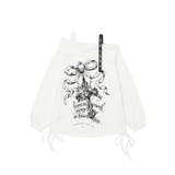 【HOOK】for girls リボンプリントオープンショルダートップス | HOOK | 詳細画像3
