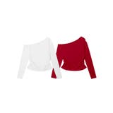 【HOOK】for girls バタフライ刺繍ワンショルダートップス | HOOK | 詳細画像2 